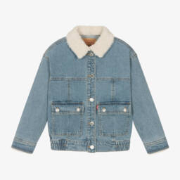 Levi's-Girls Denim Jacket with Fleece Collar | Childrensalon Outlet