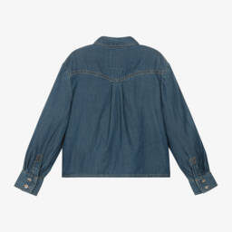 ليفايز-قميص شامبراي لون أزرق للبنات | Childrensalon Outlet