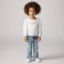 Levi's-Girls Denim Wide-Leg Jeans | Childrensalon Outlet