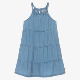 Levi's-Girls Dreamy Blue Denim Frock | Childrensalon Outlet
