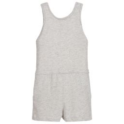 Levi's-Girls Grey Cotton Playsuit | Childrensalon Outlet