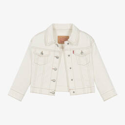 Levi's-Girls Ivory Denim Jacket | Childrensalon Outlet