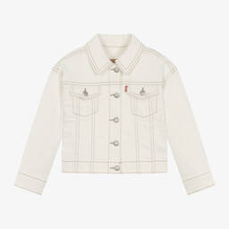 Levi's-Girls Ivory Denim Jacket | Childrensalon Outlet