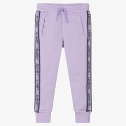 Levi's-Girls Lilac Purple Cotton Joggers | Childrensalon Outlet