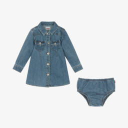 Levi's-Girls Organic Denim Blue Dress | Childrensalon Outlet
