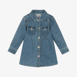 Levi's-Girls Organic Denim Blue Dress | Childrensalon Outlet