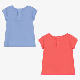 Levi's-Girls Pink & Blue Cotton T-Shirts (2 Pack) | Childrensalon Outlet