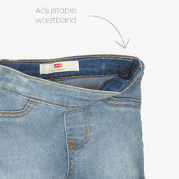 Levi's-Girls Pink & Blue & Logo Shorts Set | Childrensalon Outlet