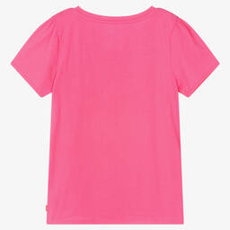 Levi's-Girls Pink Cotton Logo T-Shirt | Childrensalon Outlet
