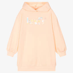 Levi's-Girls Pink Cotton Sweatshirt Dress | Childrensalon Outlet