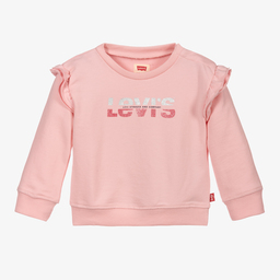 Levi's-Girls Pink Logo Sweatshirt | Childrensalon Outlet