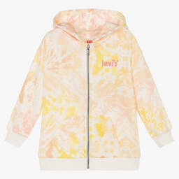 Levi's-Girls Pink Tie-Dye Zip-Up Hoodie | Childrensalon Outlet