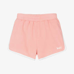 Levi's-Girls Pink & White Cotton Shorts | Childrensalon Outlet