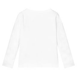 Levi's-Girls White Cotton Logo Top | Childrensalon Outlet