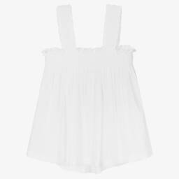 Levi's-Girls White Viscose Top | Childrensalon Outlet