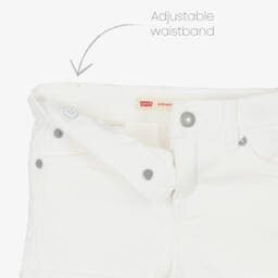 Levi's-Ivory Denim Shorts for Girls | Childrensalon Outlet