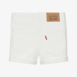 Levi's-Ivory Denim Shorts for Girls | Childrensalon Outlet