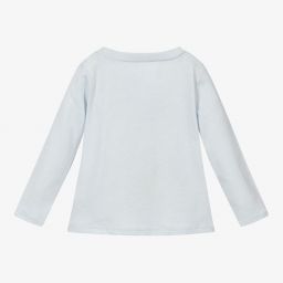 Levi's-توب أطفال بناتي قطن لون أزرق باهت | Childrensalon Outlet