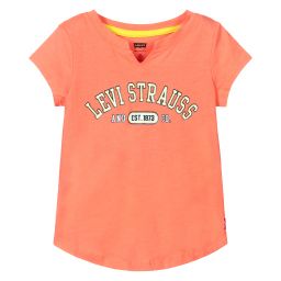Levi's-Peach Pink Cotton Logo T-Shirt | Childrensalon Outlet