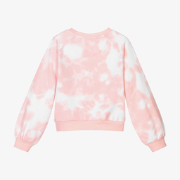 Levi's-سويتشيرت جيرسي لون زهري وأبيض للبنات | Childrensalon Outlet