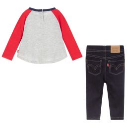 Levi's-Red & Blue Trousers Set | Childrensalon Outlet