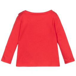 Levi's-Red Cotton Heart Logo Top | Childrensalon Outlet
