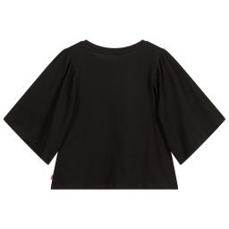 Levi's-Teen Black Cropped Logo Top | Childrensalon Outlet