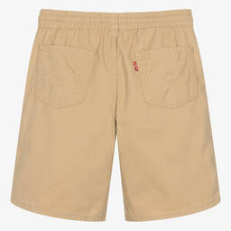 Levi's-Teen Boys Beige Cotton Relaxed Shorts | Childrensalon Outlet