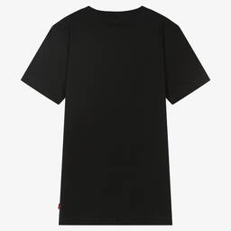 Levi's-تيشيرت تينز ولادي قطن عضوي لون أسود | Childrensalon Outlet