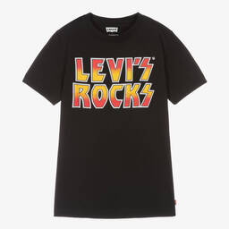 Levi's-Teen Boys Black Organic Cotton T-Shirt | Childrensalon Outlet