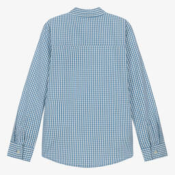 Levi's-قميص مزيج قطن كاروهات لون أزرق للمراهقين | Childrensalon Outlet