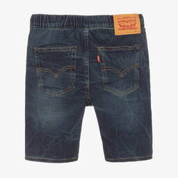 Levi's-شورت تينز ولادي قطن دنيم لون أزرق داكن | Childrensalon Outlet