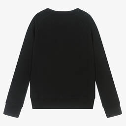 Levi's-سويتشيرت تينز بناتي قطن جيرسي لون أسود | Childrensalon Outlet