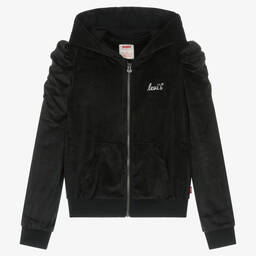 Levi's-Teen Girls Black Velour Zip-Up Top | Childrensalon Outlet