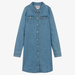 Levi's-Teen Girls Blue Denim Shirt Dress | Childrensalon Outlet