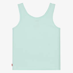 Levi's-توب فيست مزيج قطن مضلع لون أخضر تركواز فاتح | Childrensalon Outlet