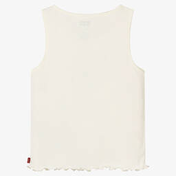 Levi's-Teen Girls Ivory Cotton Daisy Vest Top | Childrensalon Outlet