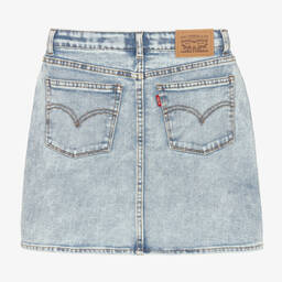 Levi's-تنورة تينز بناتي قطن دنيم لون أزرق | Childrensalon Outlet