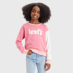 Levi's-Розовый хлопковый свитшот | Childrensalon Outlet