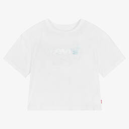 Levi's-Teen Girls White Cotton Logo T-Shirt | Childrensalon Outlet