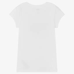 Levi's-Teen Girls White Cotton Logo Tshirt | Childrensalon Outlet