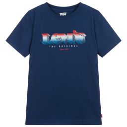 Levi's-Teen Navy Blue Logo T-Shirt | Childrensalon Outlet