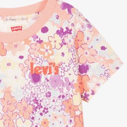 Levi's-Розовое платье-футболка с цветами для подростков | Childrensalon Outlet