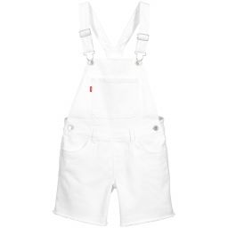 Levi's-Teen White Denim Dungarees | Childrensalon Outlet