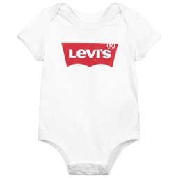 Levi's-White Cotton Baby Bodyvest | Childrensalon Outlet