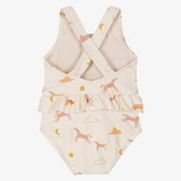 Liewood-Baby Girls Ivory Horse Print Swimsuit | Childrensalon Outlet