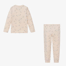 ليوود-بيجاما قطن جيرسي عضوي لون بيج للأولاد | Childrensalon Outlet