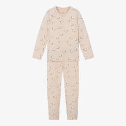ليوود-بيجاما قطن جيرسي عضوي لون بيج للأولاد | Childrensalon Outlet