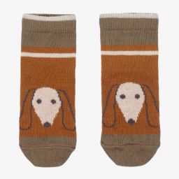 ليوود-جوارب قطن لون بيج وبني وأخضر كاكي (عدد 3) | Childrensalon Outlet