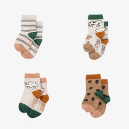 ليوود-جوارب مزيج قطن محبوك لون بيج (عدد 3) | Childrensalon Outlet